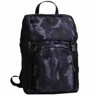 Prada Montagn Calfskin Nylon Camouflage Backpack Deep Gray Blue PR7054111