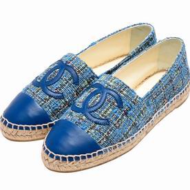 Chanel Espadrilles Lambskin/Canvas Pencil Shoes (Colored Blue) AG391012
