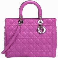 Dior Lady Dior Cannage Lambskin In Light Purple(Large) D4112