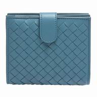 Bottega Veneta Classic Weave Nappa Wallet In Sky Blue BV6112919