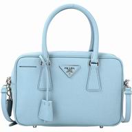 Prada Saffiano Lux Triangle Logo HandBag Light Blue PR8043DC