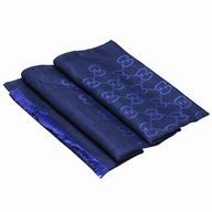 Gucci GG Logo Wool Silk Scarf Deep Blue G6102813