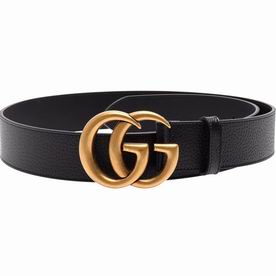 Gucci Retro Anti-gold GG Buckle Black Calfskin Belt 8905797