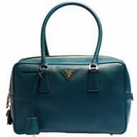 Prada Saffiano Leather Triangle Logo Bag Lake Blue PR588557
