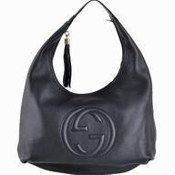 Gucci Soho Embossed Calfskin Leather Tote Bag Black G397650