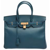 Hermès Birkin 35 Strong Blue Epsom Leather Gold Hardware Hand Sew H1035NVY