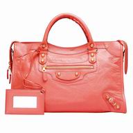 Balenciage City Lambskin Gold hardware Classic Bag Peach Pink B2055012