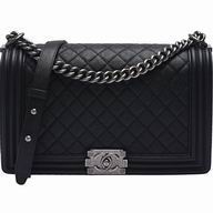 chaneI Caviar Leather Anti-silver Hardware Jumbo Size Boy Bag Black A566F48
