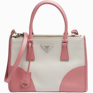 Prada Saffiano Lux Scratch Resistant Calfskin Handbag White/Pink P46697