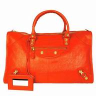 Balenciage Gaint 12 Work Lambskin Gold hardware Bag Orange B2055105