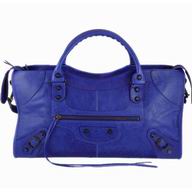 Balenciaga Part-Time Planet Small Stud Bag Sapphire Blue 168028SB