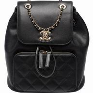 Chanel Caviar Leather Light Gold CC Logo Backpack Red Lining A375891