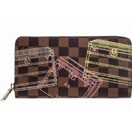 Louis Vuitton Damier Ebene Canvas Zippy Wallet Luggage Design N63026