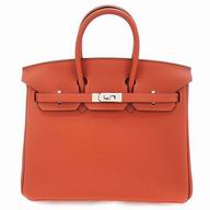 Hermes Birkin Togo 25cm Calfskin Handbag Orange Red H7041801