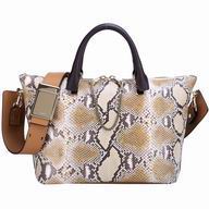 Chloe Baylee Calfskin/Snakeskin Hand Bag In Brown C5602299