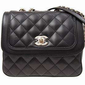 Chanel Lambskin Leather Small Coco Flap Bag Gold Chain Bag Black A57895LBLKGP