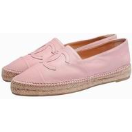 Chanel Lambskin CC Espadrilles Penelope Shoes Pink G29762-PINK