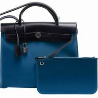 Hermes Herbag Hand/Shoulder Bag Steel Blue H7122604