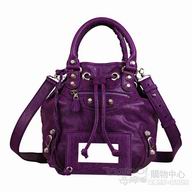Balenciage Pompon Lambskin Silvery hardware Classic Mini Bag Purple B4839804