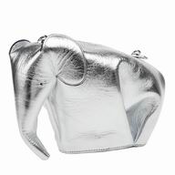 Loewe Animales Elephant Calfskin bag Silvery L8011407