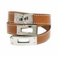 Hermes Clic Clac H Leather R-Bracelet Coffee H7022011