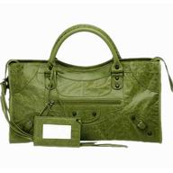 Balenciaga Part-Time Planet Small Stud Bag Grass Green 168028GG