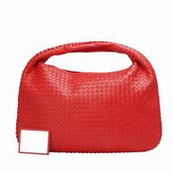 Bottega Veneta Classic Intrecciato Nappa Weave Falcate Shoulder Bag In Red B6110613
