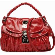 Miu Miu Matelasse Lux Nappa Leather Hobo Bag In Red RR1301
