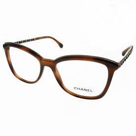 Chanel Leather Frame Glasses Amber&Silver CN3351Q 1575