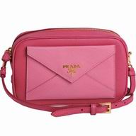 Prada Saffiano Lux Logo Scratch Resistant Calfskin Bag Pink Peach P6111604