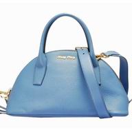 Miu Miu Madras Goat Skin Mini Handbag Light Blue MU5338