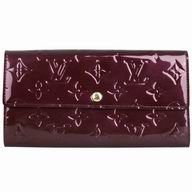 Louis Vuitton Classic Patent Leather Calfskin Wallet In Purple M91521