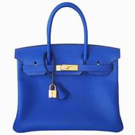 Hermes Birkin 30cm Blue Electric Candy Clemence Leather GHD HS5558W