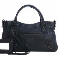 Balenciaga First Top Lambskin Leather Bag In Black 103208D94JT