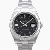 Rolex Datejust Automatic 41mm Stainless Steel Watch Roman Black R116334-2