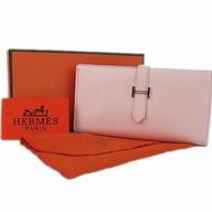 Hermes Dogon Clemence Leather Wallet Purse Pink H0005K
