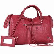 Balenciage City Lambskin Silvery hardware Classic Bag Red B2054974