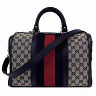 Gucci Vintage Web Calfskin Boston Bag In Black G5065359
