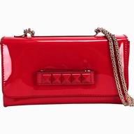 Valentino Patent Long Chain Bag in Red VA53508