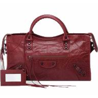 Balenciaga Part-Time Small Stud Bag Dark Red 168028DR