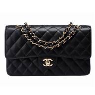 Chanel Medium Caviar Double Flap Bag Black(Golden) A01112-4