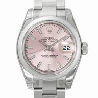 Rolex Datejust Automatic 26 mm Stainless Steel Watch Pink R179160-2