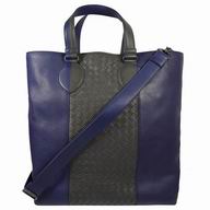 Bottega Veneta Classic Nappa Leather Woven Shop Bag Purple Blue BV7041303