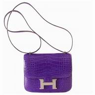 Hermes Constance 18 Ultra Violet Alligator Palladium Hardware Shouldbag HC1018IVO