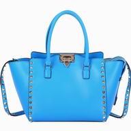 Valentino Rockstud Calfskin Small Handbag Shiny Blue VA59399
