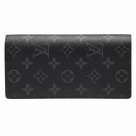 Louis Vuitton Classic Brazza Monogram Eclipse Leather Wallet Gray M61697