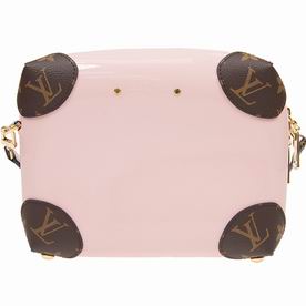 Louis Vuitton Sleek Patent Cowhide Leather Venice Handbag Rose Ballerine M52755