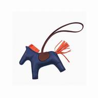 Hermes Horse Sheepskin Handbag Hanging Omarment In Deep Blue H4567890