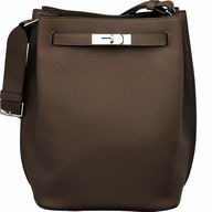 Hermes So Kelly 22 Taupe Togo Leahter Handbag With Palladium Hardware HSO22TGT