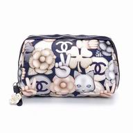 CHANEL 2016 Shows New Style Nylon Cat Camellia Printing Cosmetic Bag C6122901